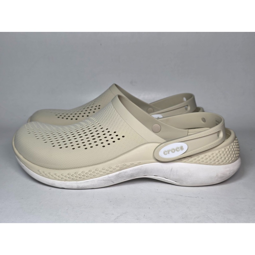 Crocs LiteRide 360 Clogs Mens Size 7 Women's 9 Cream White Slip On Shoes Sandals - Picture 2 of 14